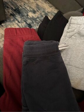 Kids Fleece Jogger Pants - Navy, Maroon, Black & Gray
